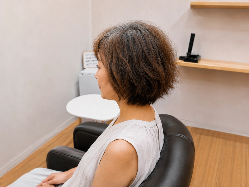 40代・50代の髪のパサつきと広がりのイメージ